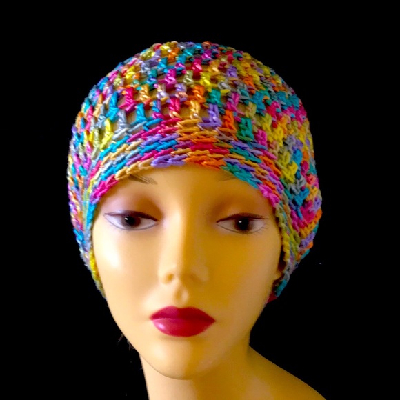 Handmade Accessories - NEW HANDMADE CROCHETED HAT HIMALAYA DUKE SILK YARN 100% VIRGIN WOOL SLOUCHY